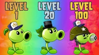 Plants vs Zombies 2 Peashooter Level 1 vs Level 20 vs Level 100 PvZ2 1 [upl. by Telfer765]