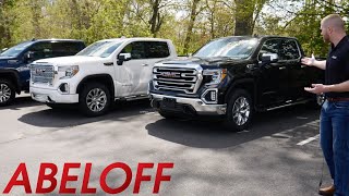 Abeloff Comparisons  2020 GMC Sierra 1500 SLT vs Denali vs ALT [upl. by Didier227]