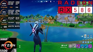 RX 580 8GB  Ryzen 5 5500  Fortnite DX11 DX12 Performance Mode Chapter 2 Remix [upl. by Tena866]