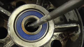 Delboys Garage Motorcycle Wheel Bearing Replacement [upl. by Anirehtac]