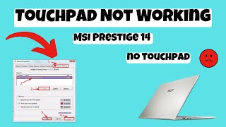 How to Fix Msi Prestige 14 Touchpad Not Working issue Windows 10 11 [upl. by Bullivant]