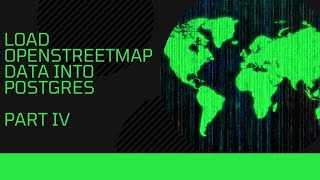 Load Openstreetmap Data into PostGres Database  Part 4  View OSM Data in QGIS [upl. by Terrance]