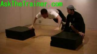 Depth Pushups  Explosive Push Ups Plyometric Pushups Pecs [upl. by Borroff]