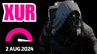 Where is XUR Today Destiny 1 D1 XUR Location and Official Inventory and Loot 2 Aug 2024 Aug22024 [upl. by Elwin]