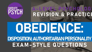 Authoritarian Personality  Obedience  Exam Questions amp Revision  ALevel  AQA Psychology [upl. by Lasko105]