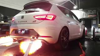 FLAMING Seat Leon Cupra 400 NVM Stage 2 [upl. by Nuahsar917]