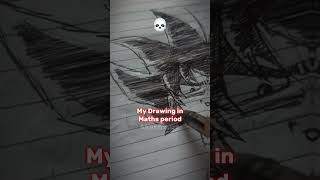 My drawing in Drawing period 💔 VS My drawing in Maths period 💀 shorts art drawing dragonball [upl. by Addiel]