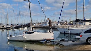 Launching the Beneteau First 24 SE  Seascape Edition [upl. by Nalro529]