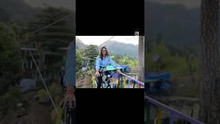 Nainital  Zipline Cycling 🚴‍♂️ in the Air 😍  Finally did it  explore adventure shorts [upl. by Domenic]