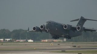 C17 Globemaster Short Take Off and Landing [upl. by Ahsirpac]