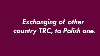 Exchanging of another Schengen country TRCvisa to Polish TRC [upl. by Kcirtapnhoj]