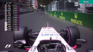 Formula 1 Gp Monaco 2017 gufata di Mazzoni su Hamilton [upl. by Ralat]