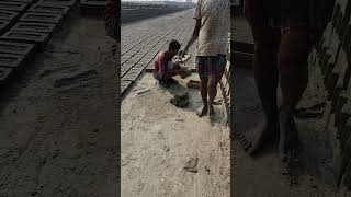 Soft clay soil brick making shorts [upl. by Ttenna]