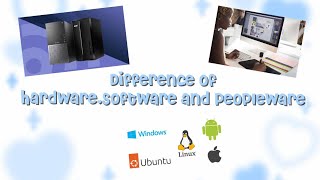 DIFFERENCE OF HARDWARESOFTWARE AND PEOPLEWARE  INTCOMP GROUP 5 IDINS [upl. by Eila]