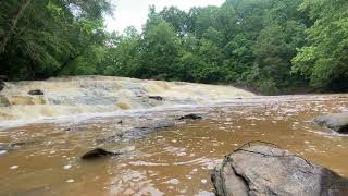 North Deep Creek Falls near Yadkinville NC ShoreStyers Mill Park after Rainfall [upl. by Chellman578]