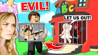 EVIL PRINCIPLE TRAPED US In School In Adopt Me Roblox [upl. by Herwick950]