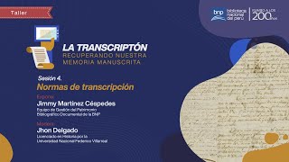 Taller de Paleografía Sesión 4  Normas de transcripción [upl. by Tterag239]