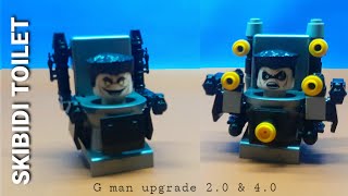 lego skibidi toilet  assemble lego g man upgrade [upl. by Harias714]