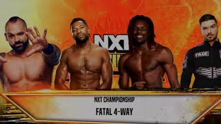 WWE2K24 NXT HEATWAVE NXT CHAMPIONSHIP TRICK WILLIAMS VS JEVON EVANS VS SHAWN SPEARS VS EATHAN PAGE [upl. by Esorlatsyrc994]