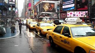 FDNY  4 Truck  Responding In Times Square  9611 [upl. by Enyahs]