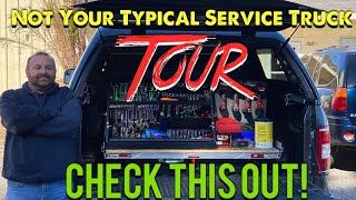 Not Your Typical Service Truck Tour With Montezuma Triangle Box And Cargo Glide Bed System [upl. by Nreval]