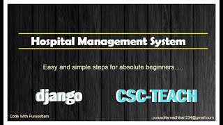 Overview of hospital management system using Django Framework [upl. by Howlond]