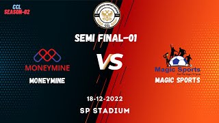 Semi Final01 CCL Season02 Magic Sports VS Moneymine 18th Dec 2022 [upl. by Ynahpets872]