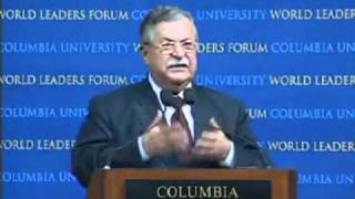 President Jalal Talabani answers a Turkish student for why he uses word Kurdistan [upl. by Dole]