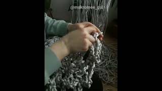 makrome salıncak tabanı macrame handmade diy [upl. by Ylrebme]