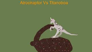 Titanoboa vs Atrociraptor funny animation [upl. by Neemsay]