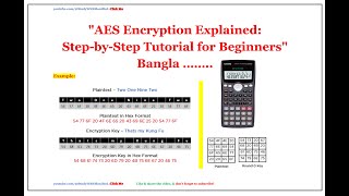 AES Algorithm in Cryptography in Bangla  AES Algorithm Example 2024 [upl. by Nairehs]