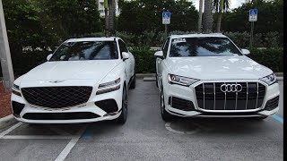 2025 Genesis GV80 vs 2024 Audi Q7  Two great luxury suvs but which one would you choose [upl. by Eneles]