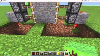 Tutorial de redstone puertas con pistones pegajosos [upl. by Trow]