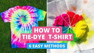 How to TieDye TShirts 6 Easy Methods DIY [upl. by Averill]