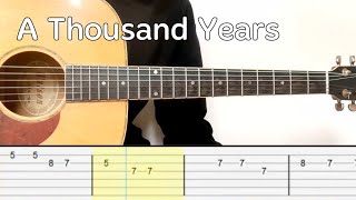 Christina Perri  A Thousand Years Easy Guitar Tutorial Tabs [upl. by Heigl]