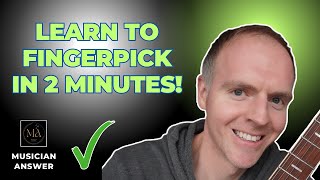 Learn To Fingerpick In Just 2 Minutes  Fingerstyle Guitar Lesson For Beginners [upl. by Tollmann71]