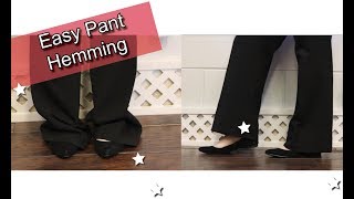 Super Simple Way to Shorten Dress Pants that are too Long  DUCKINYELLOW [upl. by Latoniah]