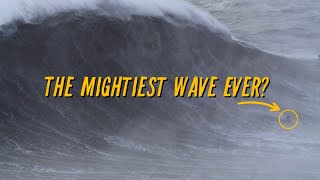 INCREDIBLE RECORD ALERT Lucas Chumbos MONSTER Wave at Nazaré  Feb 24th [upl. by Maer]