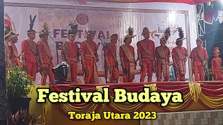 Tarian To Manimbong Dari Lembang Ponglu Buntu Pepasan  Festival Budaya Toraja Utara 2023 [upl. by Bosch308]