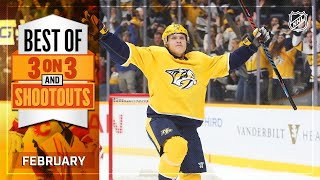 Best 3on3 Overtime and Shootout Moments from February  NHL [upl. by Brit]