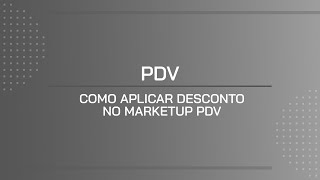 TUTORIAL  COMO APLICAR DESCONTO NO MARKETUP PDV [upl. by Margarita]