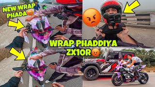 New Wrap Phaddiya😭 Zx10r Wrap Phad diya SUPERBIKE Preparation for Ladakh [upl. by Laure91]