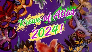 Krewe Of Atlas Mardi Gras Parade 2024  Metairie La 💜💛💚 mardigras [upl. by Berke783]