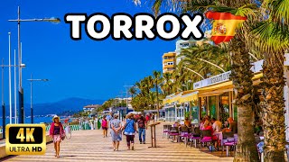 🇪🇦4K TORROX COSTA  Beach Promenade Walk  Top Destinations in Spain  Málaga Costa del Sol [upl. by Airdnaxela]