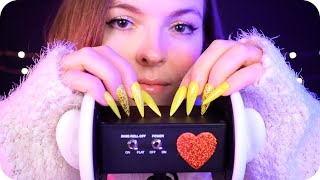 ASMR Brain Tingling 3Dio Scratching and Tapping TkTk quotRelaxquot quotClickquot Ear Blowing ♥ [upl. by Namlak294]