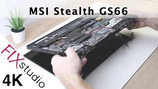 MSI Stealth GS66  display replacement 4k [upl. by Lagasse]