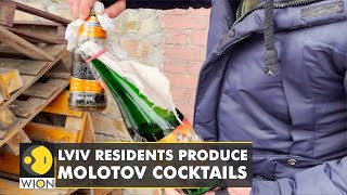 WION reports from the frontlines in Ukraine Lviv residents produce Molotov cocktails  English News [upl. by Erbas981]