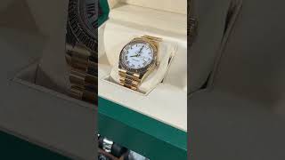 Rolex Day Date II 41 President Yellow Gold White Dial Mens Watch 218238 Review  SwissWatchExpo [upl. by Dhaf]