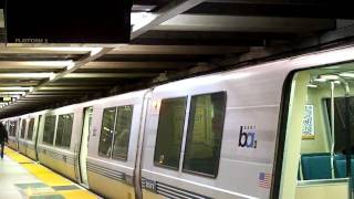 BART  Fremont Train amp Blank Destination Signs  Embarcadero Station [upl. by Airamalegna]