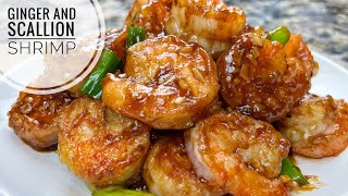 Ginger And Scallion Shrimp  Quick And Easy Shrimp Recipe In Oyster Sauce [upl. by Ozneral]